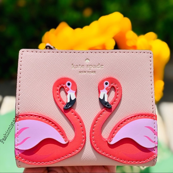 kate spade Handbags - Kate spade flamingo by the pool zip bifold wallet